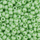 11/0 Preciosa Seed Beads Opaque Green Luster #35039